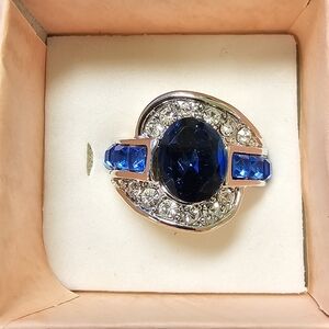 Sapphire Blue Zircon Ring